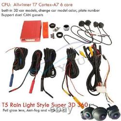 1080P 4CH 3D 360° Bird View Panorama System Driving Video Recording DVR Anti-Fog
