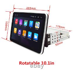 10.1in 1DIN Android 9.0 Car Stereo Head Unit WiFi GPS Sat Nav Touch Screen MP5