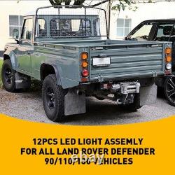 12X Upgrade Lamp Light Kit For Land Rover Defender 90 110 130 Led Deluxe Smoked