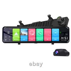 12in 1080P Dual Lens WIFI GPS Car DVR Front Rear Camera Dash Cam Video Recorder