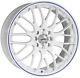 15 White Motion Alloy Wheels Fits Ford B Max Cortina Courier Ecosport 4x108