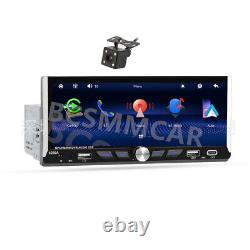 1 Din Touch Screen Car Stereo Radio WiFi GPS Navi For Carplay Android Auto Cam