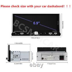 1 Din Touch Screen Car Stereo Radio WiFi GPS Navi For Carplay Android Auto Cam