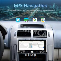 1 Din Touch Screen Car Stereo Radio WiFi GPS Navi For Carplay Android Auto Cam