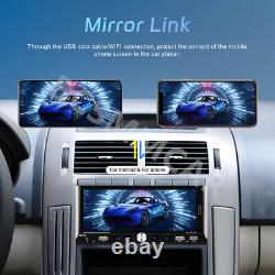 1 Din Touch Screen Car Stereo Radio WiFi GPS Navi For Carplay Android Auto Cam