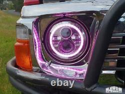 1pr 7 JTX LED Headlights PURPLE Ford Cortina Mk1 Mk2 Escort Lights