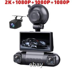 2K HD Car DVR 4 Cameras 3 LCD Screen WIFI Dash Cam Night Vision For Taxi Driver
