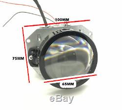 2 x 3 Full Bi-LED Retrofit Projectors Lens Halo Shroud like Xenon HID white