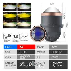 2pcs 3.0'' Laser Headlight Bi LED Projector Lens Hi/Low Beam for Ford Bracket