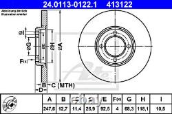 2x Brake Disc ATE Fits FORD Cortina Escort I II Turnier Taunus 80 1300 1591995