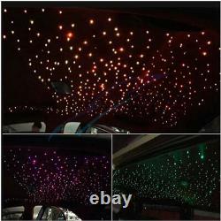 400Pcs Mixed Fiber Optic 32W RGBW LED Dual Head Car Roof Star Starry Lamp BT APP