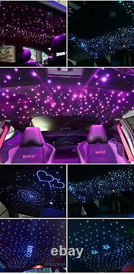 400Pcs Mixed Fiber Optic 32W RGBW LED Dual Head Car Roof Star Starry Lamp BT APP