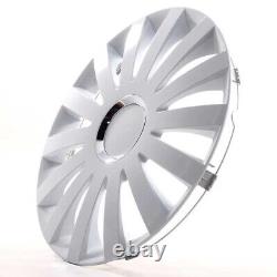 4 Hub Caps 13 Inch Wheel Trims Covers Sail white weiß for Citroen Ford Lancia MI