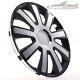4 Hub Caps 14 Inch Wheel Trims Covers Flash Iii Schwarz / Silber For Citroen For