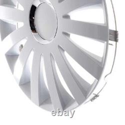 4 Hub Caps 15 Inch Wheel Trims Covers Sail white weiß for Citroen Ford Lancia MI
