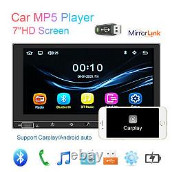 7 Double 2 DIN Car Radio Stereo Bluetooth FM USB TF IOS/Android Mirror Link