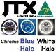 7 Led Chrome Headlights Blue And White Ford Cortina Mk1 Mk2 Escort