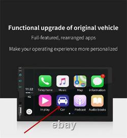 7in Car Radio Stereo Double DIN Bluetooth MP5 Player Support Carplay With Camera