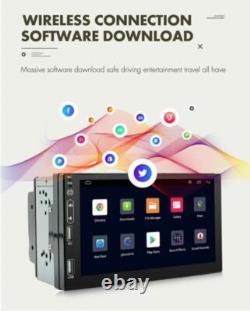 7in Double Din Car Stereo Radio FM MP5 Player Touch Screen Mirror Link Bluetooth