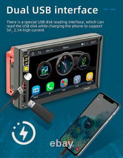 7in Double Din Radio Car Stereo MP5 Player CarPlay Android Auto Bluetooth USB
