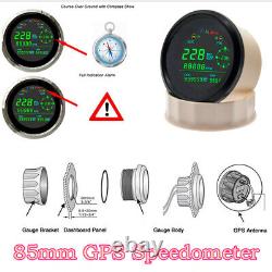 85mm LCD Car SUV Truck GPS Speedometer Tachometer Speed Gauge with OverSpeed Alarm