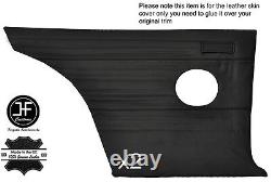 Black Stitch 2x Full Rear Door Card Leather Covers Fits Ford Cortina Mk2 1600e