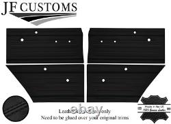 Black Stitch Leather 4x Front Rear Door Card Covers Fits Ford Cortina Mk2 4dr