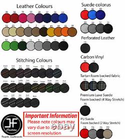 Black Stitch Leather 4x Front Rear Door Card Covers Fits Ford Cortina Mk2 4dr