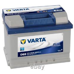 Blue 075 Car Battery 12V 60Ah 540cca L242 W175 H175 0/1 B13 4 Year Varta 533079