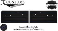 Blue Stitch Leather 2x Front Door Card Covers Fits Ford Cortina Mk2 4dr Style2