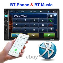 Bluetooth 7in 2Din Car Radio Stereo FM USB TF AUX MP5 Player + SWC Remote + Cam