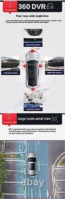 Car 4 Camera 3D Panoramic Bird Eye Surround View 1080P HD DVR Dash Cam Universal