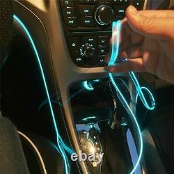 Car 5in1 NO Threading 12V 64 Color Atmosphere Light Optic Fiber Soft Strip APP