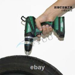 Car ATV Motorcycle Tire Nail Electric Gun with 100Pcs JX110 Tire Nail & Sleeve Bit