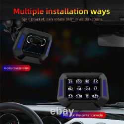 Car Digital Head Up Display OBD2+GPS Speedometer Slope Meter Security Alarm RPM