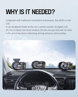Car HUD Speedometer GPS Heads Up Display Speed Tired Alarm Gesture Recognition
