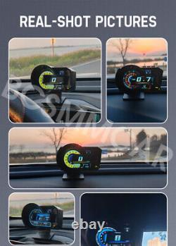 Car HUD Speedometer GPS Heads Up Display Speed Tired Alarm Gesture Recognition