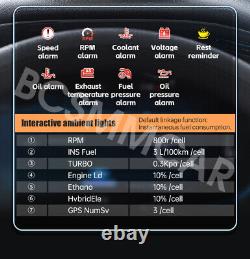 Car HUD Speedometer GPS Heads Up Display Speed Tired Alarm Gesture Recognition