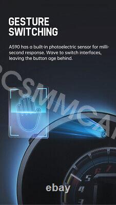 Car HUD Speedometer GPS Heads Up Display Speed Tired Alarm Gesture Recognition