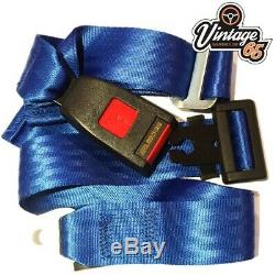 Classic Ford Front Pair Fully Automatic Inertia Blue Seat Belt Kits E Approved