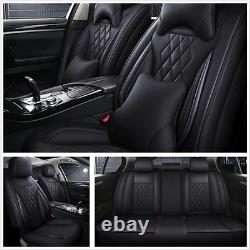 Deluxe Edition Seat Cushion Microfiber Leather Car Seat Covers Full Set 4 Season