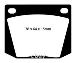 EBC YellowStuff Front Brake Pads for Ford Cortina Mk2 1.6 GT 68-70 DP4169R