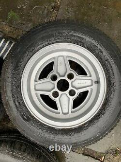 Ford Capri RS 4 Spoke Alloy Wheels X5 With Tyres. 4x108,6J X13, Escort, Cortina