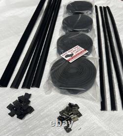 Ford Cortina Mk2 4dr Window Channel X4 Weather Seals X4+4 + All Clips