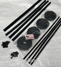 Ford Cortina Mk2 4dr Window Channel X4 Weather Seals X4+4 + All Clips
