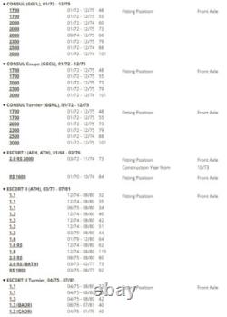 Ford Cortina Mk3 Mk4 Mk5 1.6 2.0 2.3 Mintex Fast Road Track Day Front Brake Pads