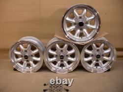Ford Escort Cortina Capri 6x13 Alloy Wheel Set Jbw Superlite 13x6 Silver