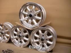 Ford Escort Cortina Capri 6x13 Alloy Wheel Set Jbw Superlite 13x6 Silver