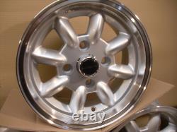 Ford Escort Cortina Capri 6x13 Alloy Wheel Set Jbw Superlite 13x6 Silver