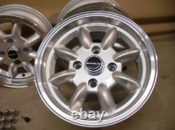 Ford Escort Cortina Capri 6x13 Alloy Wheel Set Jbw Superlite 13x6 Silver